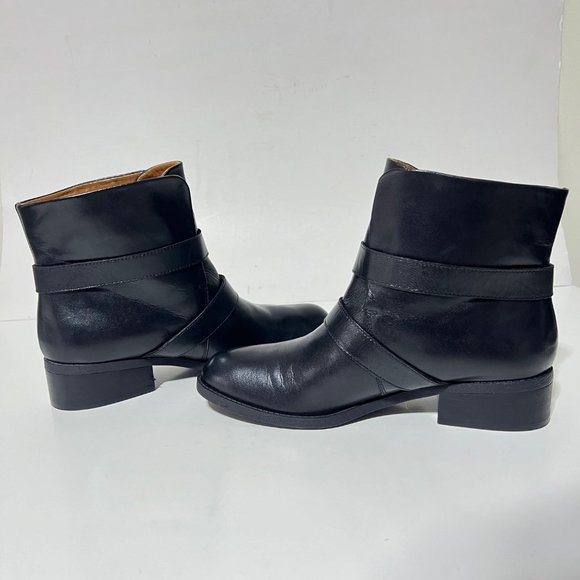 Nine West Buckle Leather Booties, Boots, Short Block Heel , Size 6 M - Picture 11 of 16